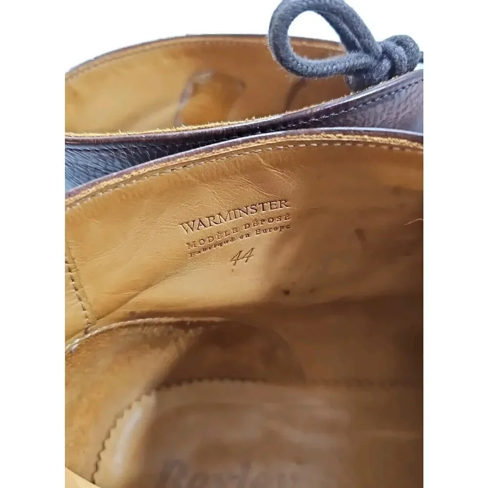 Bexley ~Men's Size 44 (US 10.5)~ Brown Leather Lace-Up Shoes 